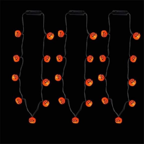 3 Pcs Halloween Light Up Necklace, 3 Modes Lights for Halloween Decoration - Picture 7 of 7